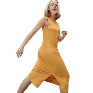 Everlane The Long Weekend Tank Sleeveless T-shirt Dress. Apricot Size XS #1630